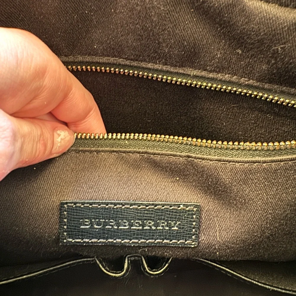 BURBERRY BRIEFCASE ATTACHÉ CASE LAPTOP PC BAG HAMBLETON IN BLACK